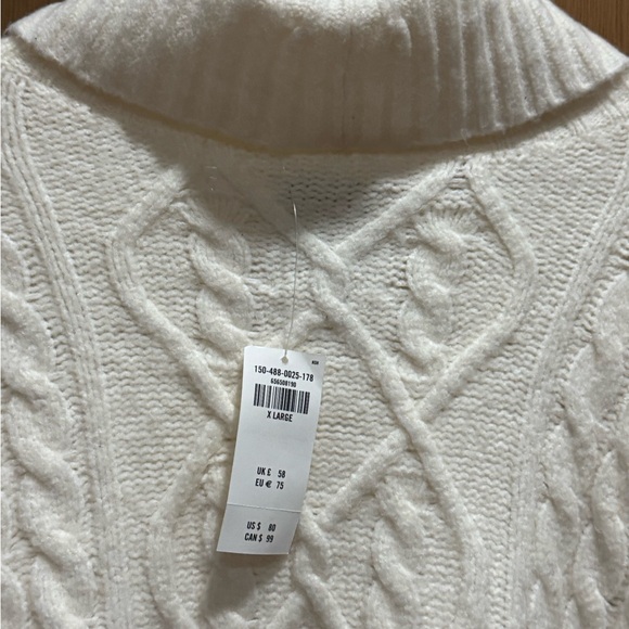 Abercrombie & Fitch Cable Knit Turtleneck Sweater - White - Picture 5 of 6